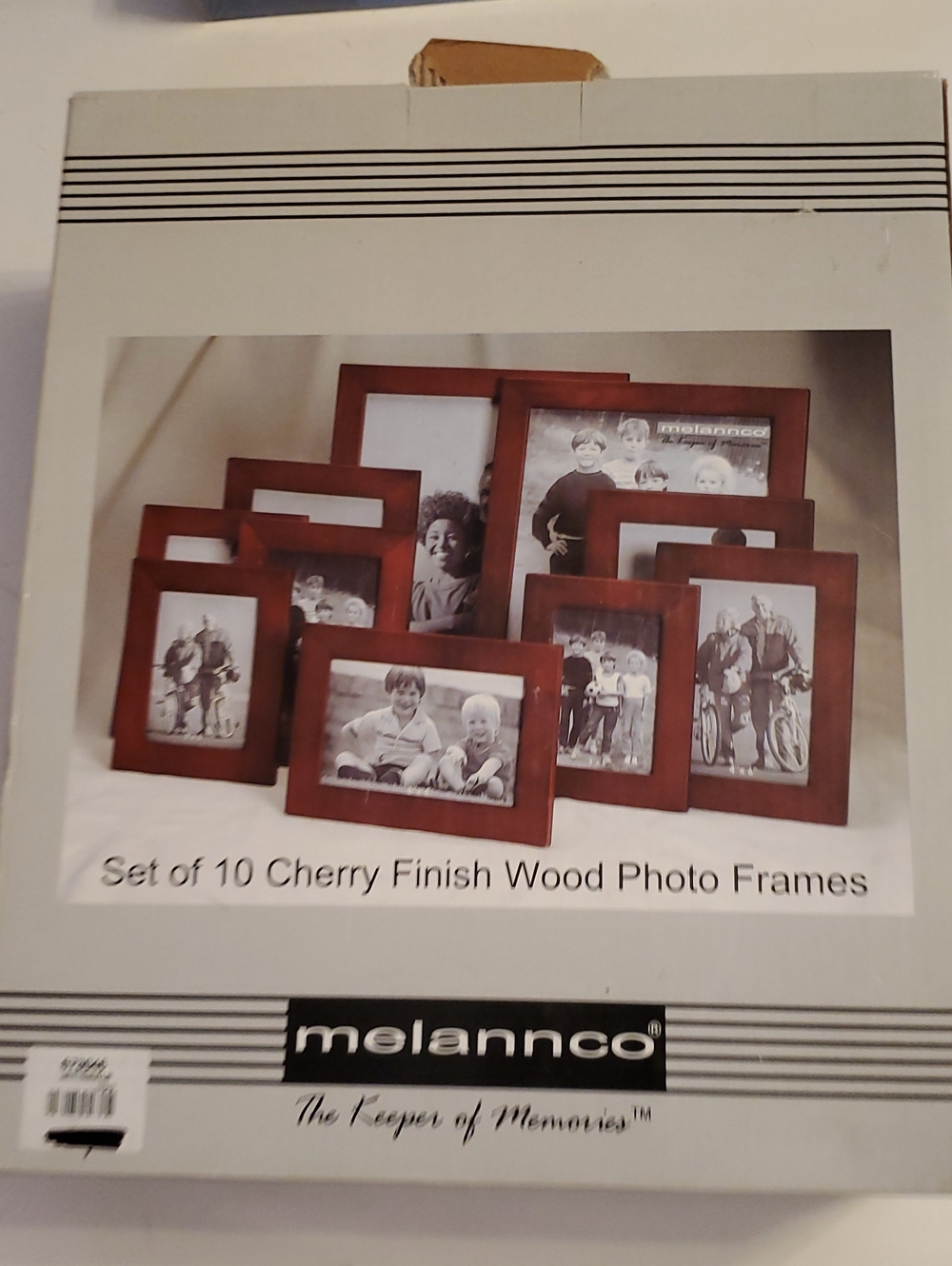Melannco Cherry Finish Wood Picture Frame Set - 10-Pack